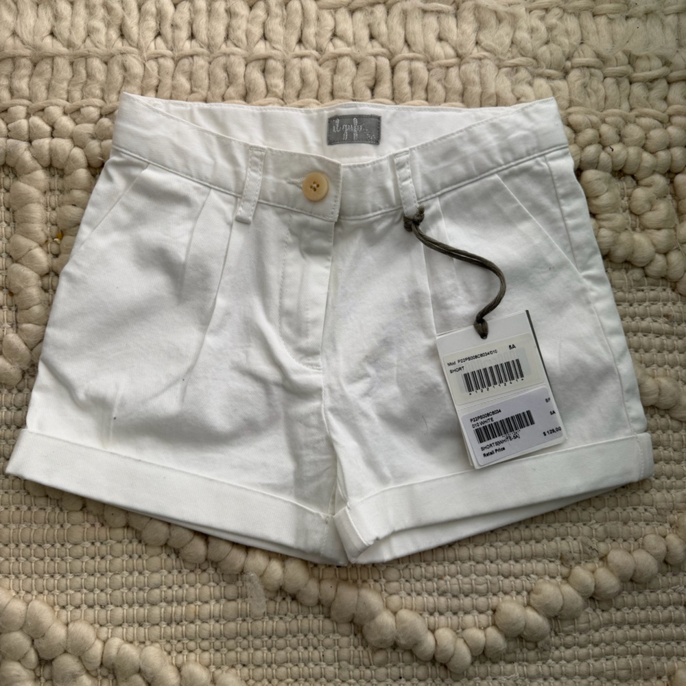 Il Gufo White Kids Shorts